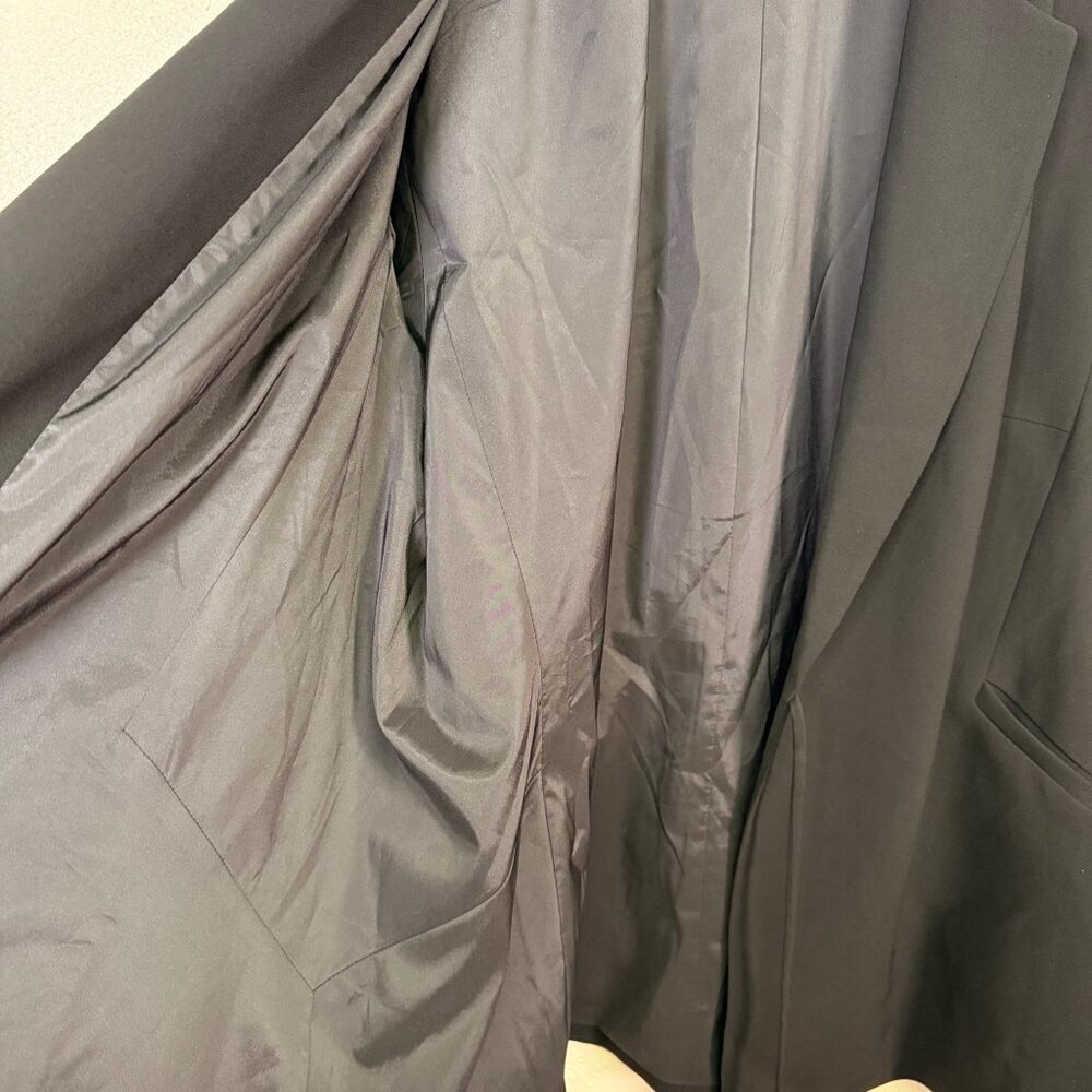 LAFAYETTE 148 Black Tie front Blazer Size 22W  Pockets Minimalist Professional - Picture 8 of 14